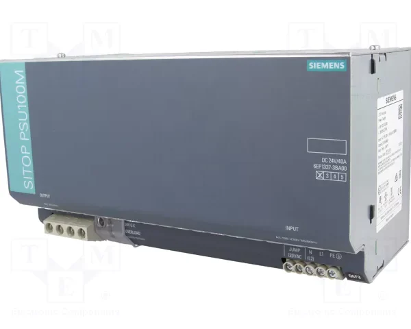 SIEMENS 6EP1337-3BA00 SITOP PSU100M 40 A stabilized power supply input: 120/230 V AC output: 24 V DC/40 A