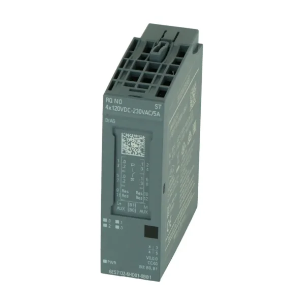 SIEMENS 6ES7 132-6HD01-0BB1 SIMATIC ET 200SP, Relay module, RQ NO 4x 120V DC..230VAC/5A ST
