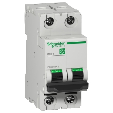 schneider (IEC/EN 60947-2) Miniature circuit breaker (MCB), Multi9 C60H, 2P, 25A, C curve, 15kA