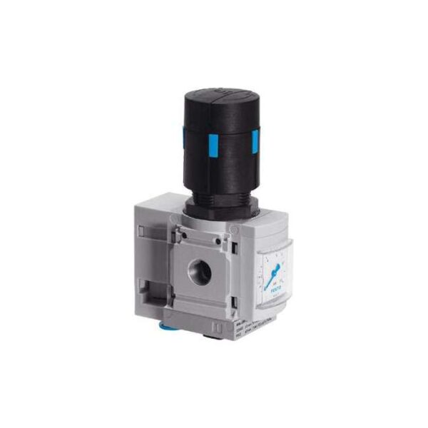 Festo MS4-LRB-1/4-D7-AS G 1/4 Pneumatic Regulator - 0.5bar to 12bar, 1/4in, 14bar max. input, 529485