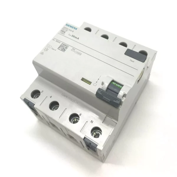 SIEMENS 5SV3 342-6 Residual current operated circuit breaker, 4-pole, type A, In: 25 A, 30 mA, Un AC: 400 V